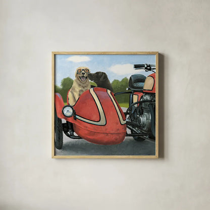 Born to Be Wild Crop by James Wiens. Shown in a natural wood glass frame for a timeless modern aesthetic. Available as an archival giclee rolled canvas, fine art paper, or poster print. SKU 28512a.