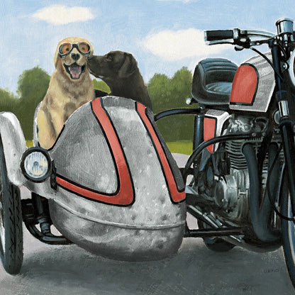 Born to be Wild Silver and Red by James Wiens. SKU 33400a. Archival Giclee Fine art print for wall decor.
