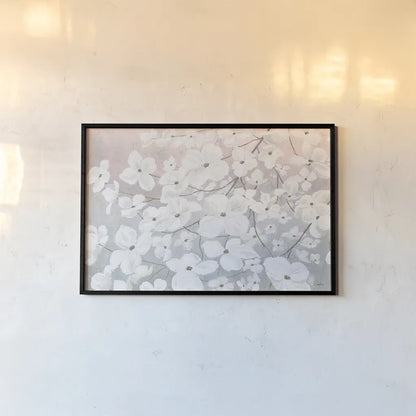 Bringing in Blossoms by James Wiens. shown as a paper print in a black flame. Available as a archival giclee rolled canvas, fine art paper, or poster print. SKU 43507i.