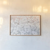 Bringing in Blossoms Blush by James Wiens. shown as a paper print in a natural frame. Available as a archival giclee rolled canvas, fine art paper, or poster print. SKU 45677i.