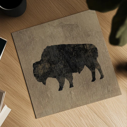 Brown Lodge II by James Wiens. Shown as a detailed flat fine art print, highlighting archival giclee quality. Available as an archival giclee rolled canvas, fine art paper, or poster print. SKU 50175a.