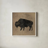 Brown Lodge II by James Wiens. Shown in a crisp white glass frame for a clean and minimalist style. Available as an archival giclee rolled canvas, fine art paper, or poster print. SKU 50175a.