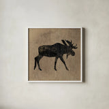 Brown Lodge III by James Wiens. Shown in a crisp white glass frame for a clean and minimalist style. Available as an archival giclee rolled canvas, fine art paper, or poster print. SKU 50176a.