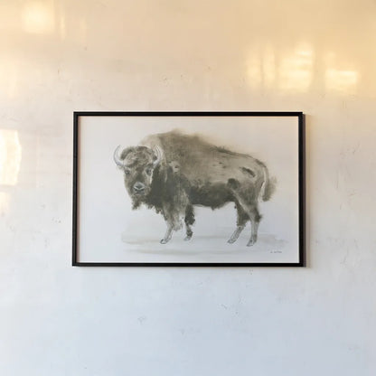 Buffalo Bill by James Wiens. shown as a paper print in a black flame. Available as a archival giclee rolled canvas, fine art paper, or poster print. SKU 23621i.