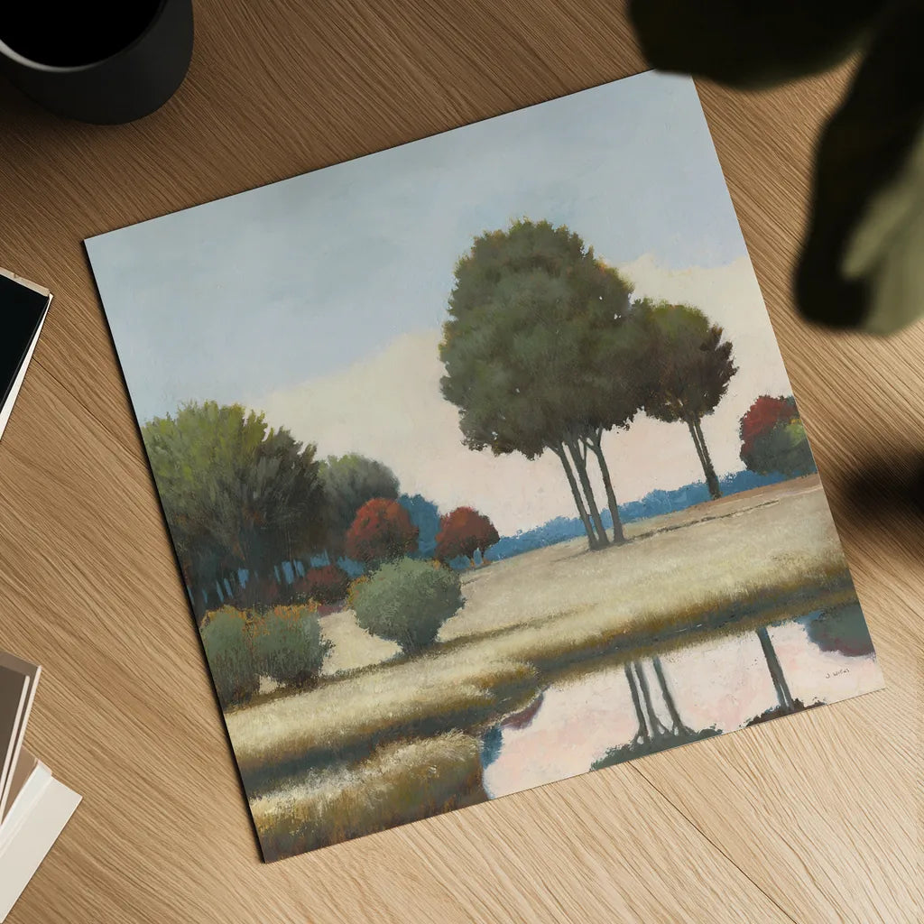 By the Waterways II by James Wiens. Shown as a detailed flat fine art print, highlighting archival giclee quality. Available as an archival giclee rolled canvas, fine art paper, or poster print. SKU 62010a.