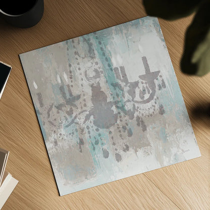 Candelabra Teal I by James Wiens. Shown as a detailed flat fine art print, highlighting archival giclee quality. Available as an archival giclee rolled canvas, fine art paper, or poster print. SKU 14118a.