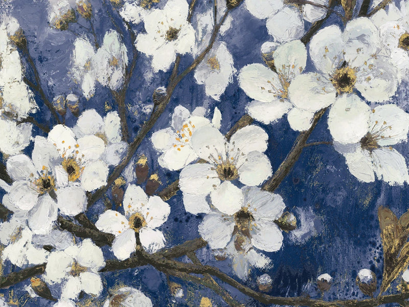 Cherry Blossoms I Indigo Crop by James Wiens