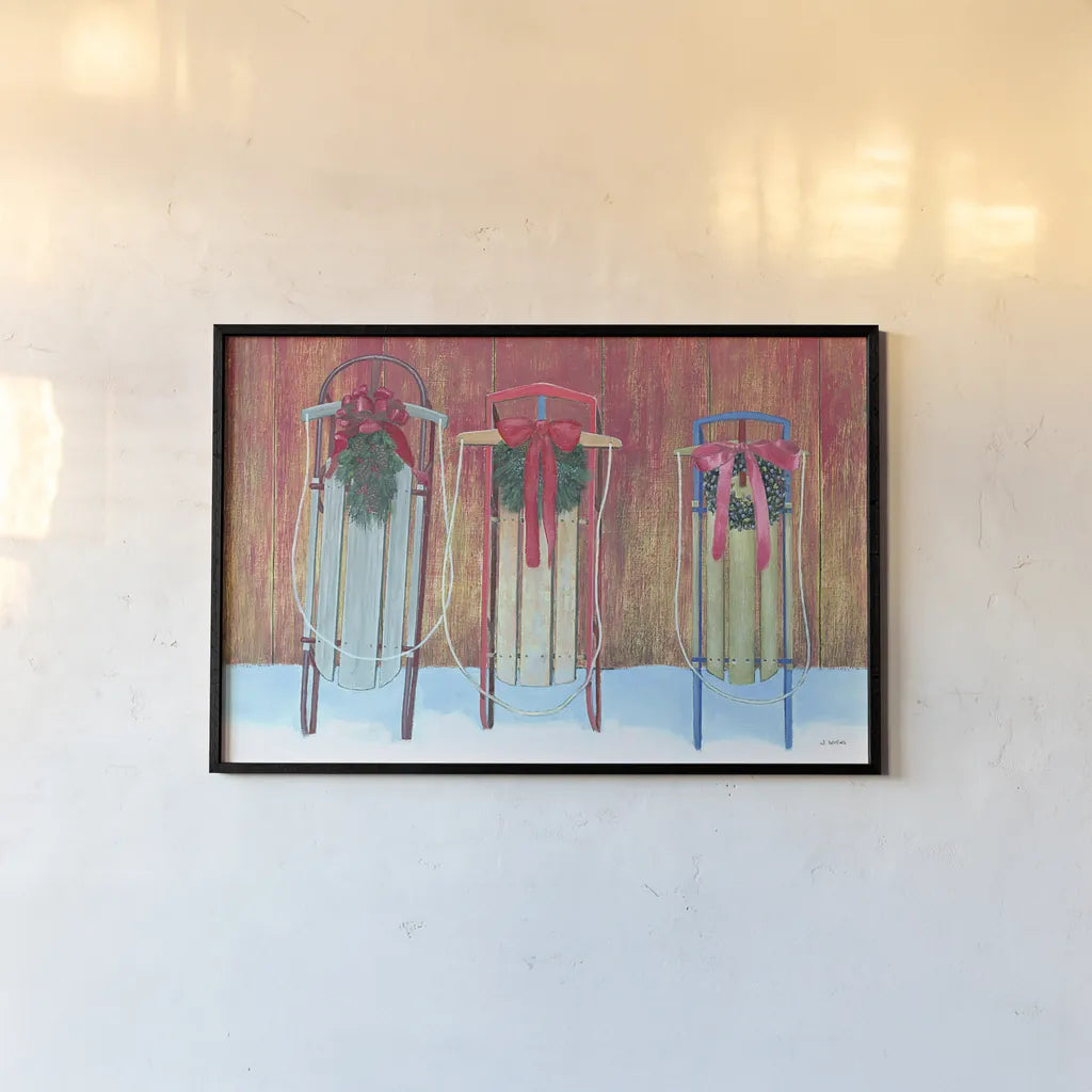 Christmas Affinity V by James Wiens. shown as a paper print in a black flame. Available as a archival giclee rolled canvas, fine art paper, or poster print. SKU 42601i.