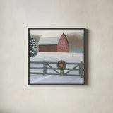 Christmas Affinity VI Crop by James Wiens. Shown in a sleek black glass frame for a contemporary gallery look. Available as an archival giclee rolled canvas, fine art paper, or poster print. SKU 42602a.