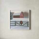 Christmas Affinity VI Crop by James Wiens. Shown in a crisp white glass frame for a clean and minimalist style. Available as an archival giclee rolled canvas, fine art paper, or poster print. SKU 42602a.