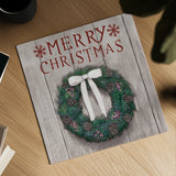 Christmas Affinity VII on Gray Wood by James Wiens. Shown as a detailed flat fine art print, highlighting archival giclee quality. Available as an archival giclee rolled canvas, fine art paper, or poster print. SKU 66805a.