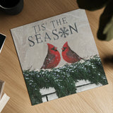 Christmas Affinity X Two Birds by James Wiens. Shown as a detailed flat fine art print, highlighting archival giclee quality. Available as an archival giclee rolled canvas, fine art paper, or poster print. SKU 47615a.