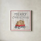Christmas Affinity XII by James Wiens. Shown in a crisp white glass frame for a clean and minimalist style. Available as an archival giclee rolled canvas, fine art paper, or poster print. SKU 42608a.