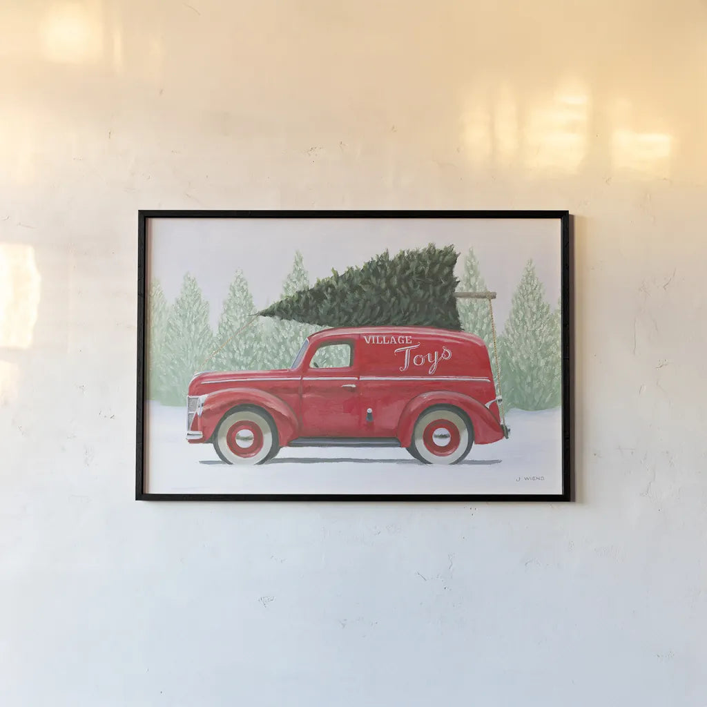 Christmas Farm II by James Wiens. shown as a paper print in a black flame. Available as a archival giclee rolled canvas, fine art paper, or poster print. SKU 71004i.