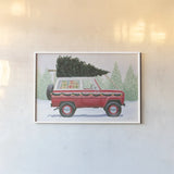 Christmas Farm III by James Wiens. shown as a paper print in a white frame. Available as a archival giclee rolled canvas, fine art paper, or poster print. SKU 71005i.