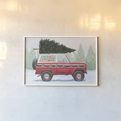 Christmas Farm III by James Wiens. shown as a paper print in a white frame. Available as a archival giclee rolled canvas, fine art paper, or poster print. SKU 71005i.