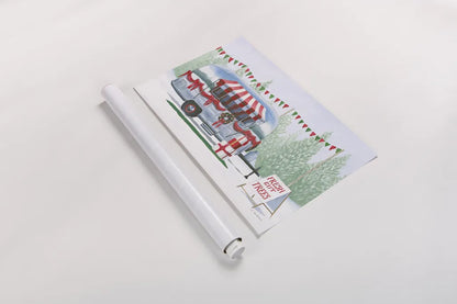 Christmas Farm IV by James Wiens. shown as a rolled paper print. Available as archival giclee rolled canvas, fine art paper, or poster print. SKU 71006i.