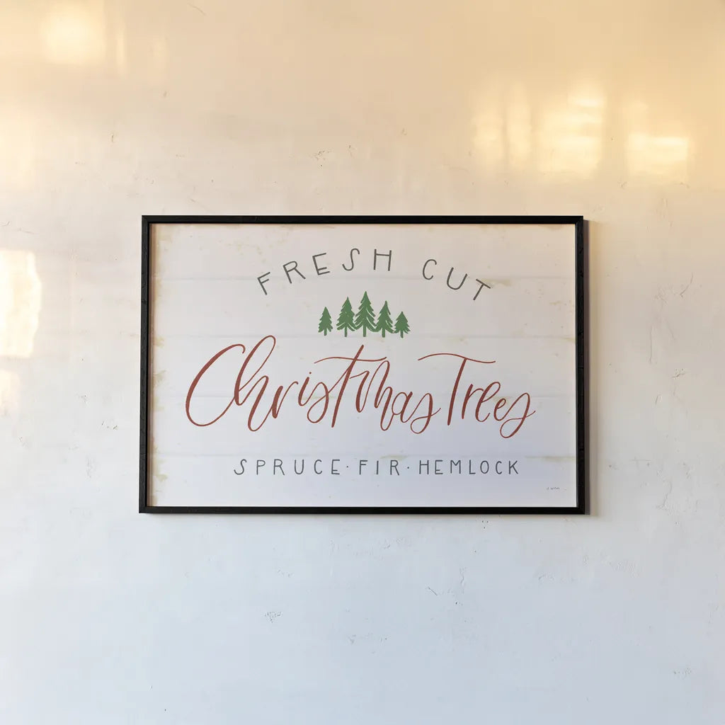 Christmas Farm V by James Wiens. shown as a paper print in a black flame. Available as a archival giclee rolled canvas, fine art paper, or poster print. SKU 71007i.