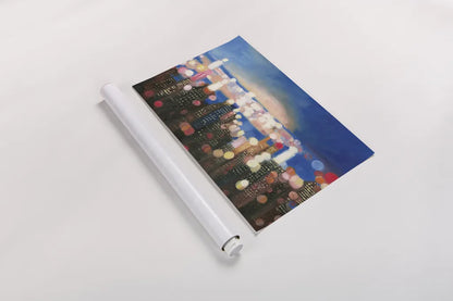 City Lights by James Wiens. shown as a rolled paper print. Available as archival giclee rolled canvas, fine art paper, or poster print. SKU 65982i.