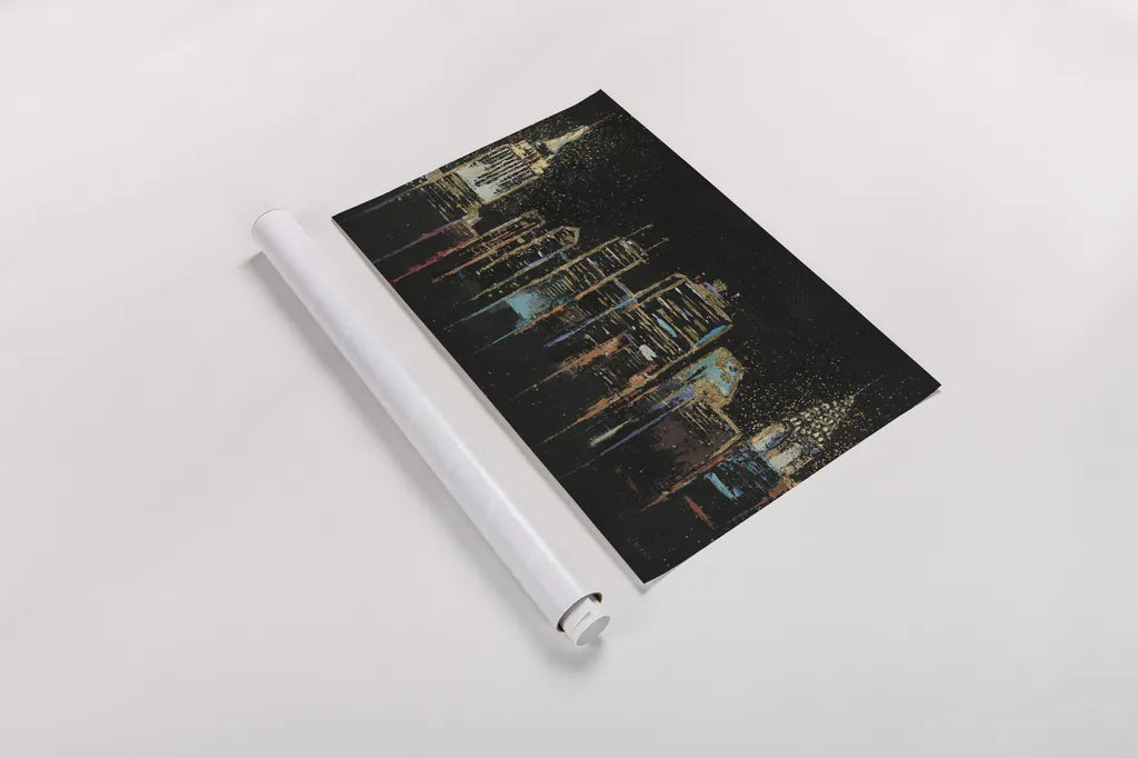 Cityscape Crop by James Wiens. shown as a rolled paper print. Available as archival giclee rolled canvas, fine art paper, or poster print. SKU 18259i.