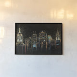 Cityscape Crop by James Wiens. shown as a paper print in a black flame. Available as a archival giclee rolled canvas, fine art paper, or poster print. SKU 18259i.
