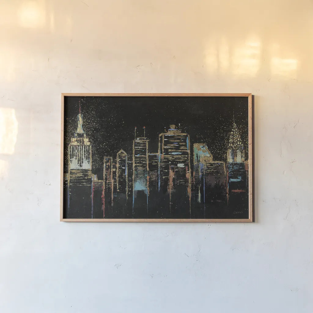 Cityscape Crop by James Wiens. shown as a paper print in a natural frame. Available as a archival giclee rolled canvas, fine art paper, or poster print. SKU 18259i.