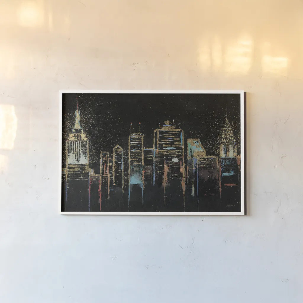 Cityscape Crop by James Wiens. shown as a paper print in a white frame. Available as a archival giclee rolled canvas, fine art paper, or poster print. SKU 18259i.
