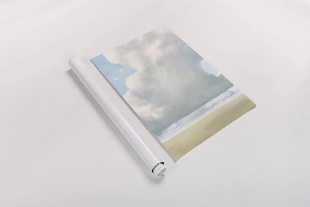 Cloudy Skies by James Wiens. shown as a rolled paper print. Available as archival giclee rolled canvas, fine art paper, or poster print. SKU 75171h.