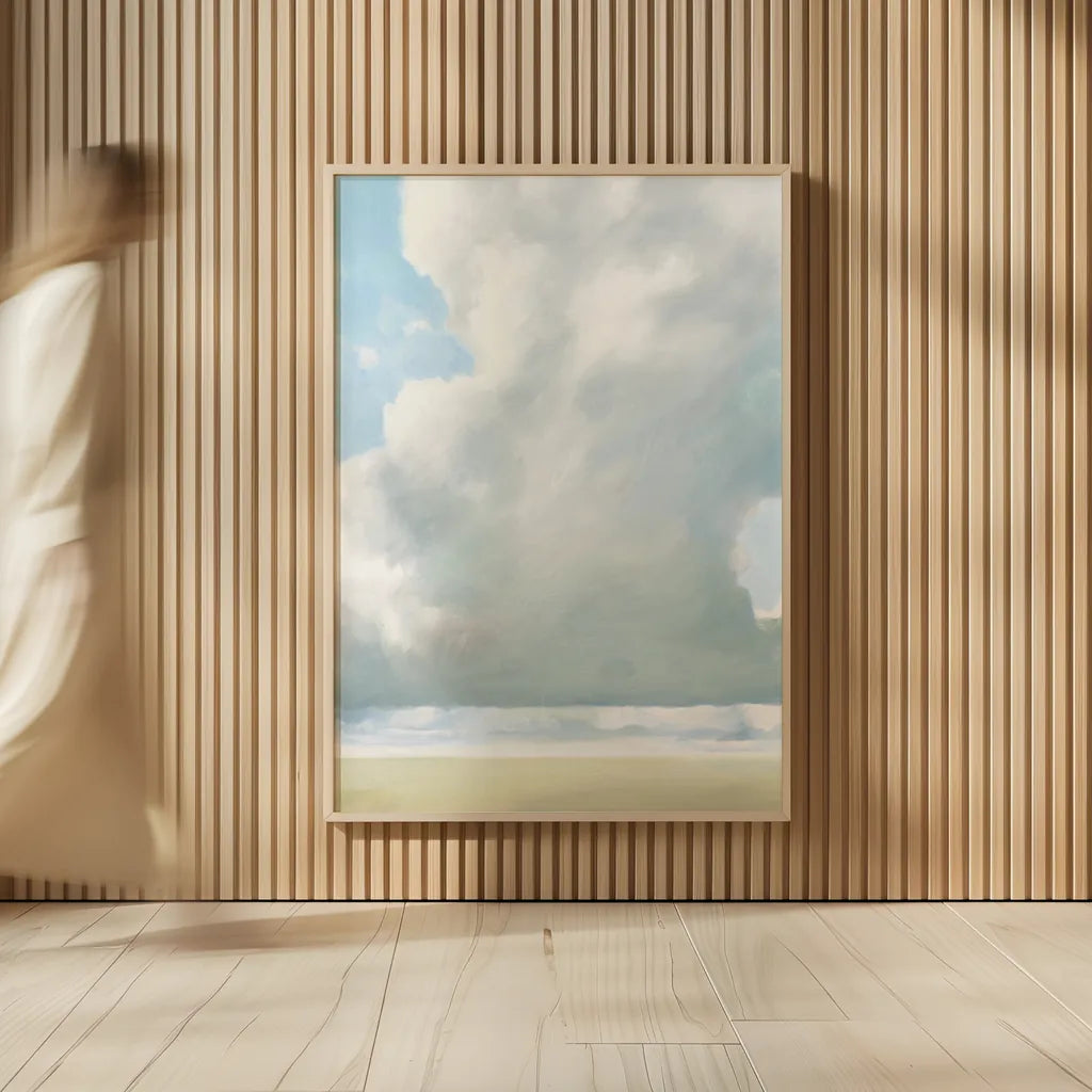 Cloudy Skies by James Wiens. shown as over sized large wall art. Available as an archival giclee rolled canvas, fine art paper, or poster print. SKU 75171h.