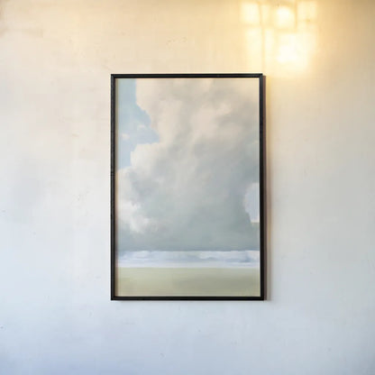 Cloudy Skies by James Wiens. shown as a paper print in a black flame. Available as a archival giclee rolled canvas, fine art paper, or poster print. SKU 75171h.