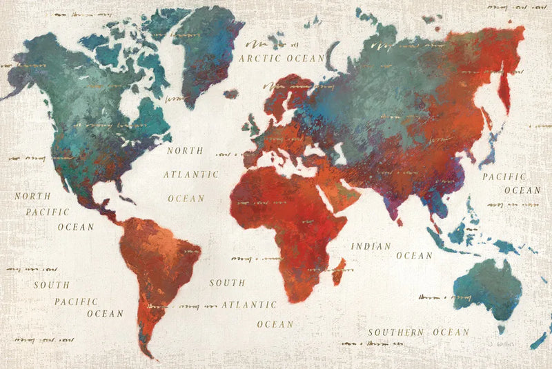 Colorful World I by James Wiens. SKU 17373i. Archival Giclee Fine art print for wall decor.