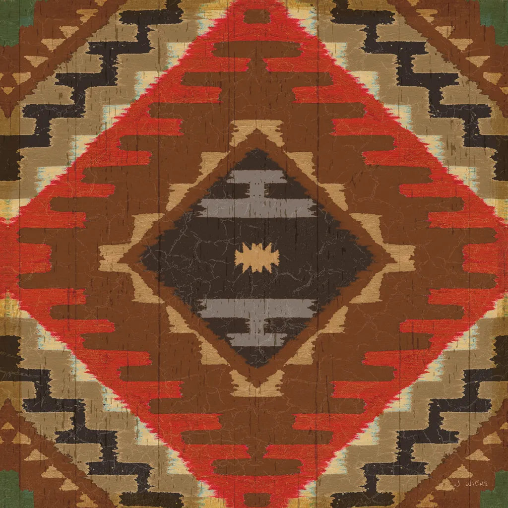 Country Mood Navajo Tile VIII by James Wiens. SKU 33360a. Archival Giclee Fine art print for wall decor.