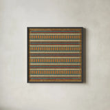 Country Mood Tile I - 12x12 by James Wiens. Shown in a sleek black glass frame for a contemporary gallery look. Available as an archival giclee rolled canvas, fine art paper, or poster print. SKU 14591a.