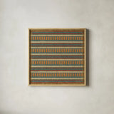 Country Mood Tile I - 12x12 by James Wiens. Shown in a natural wood glass frame for a timeless modern aesthetic. Available as an archival giclee rolled canvas, fine art paper, or poster print. SKU 14591a.