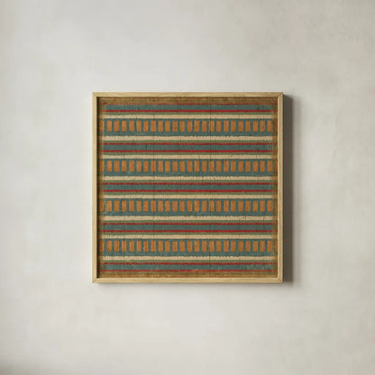 Country Mood Tile I - 12x12 by James Wiens. Shown in a natural wood glass frame for a timeless modern aesthetic. Available as an archival giclee rolled canvas, fine art paper, or poster print. SKU 14591a.