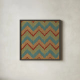 Country Mood Tile II by James Wiens. Shown in a sleek black glass frame for a contemporary gallery look. Available as an archival giclee rolled canvas, fine art paper, or poster print. SKU 14139a.