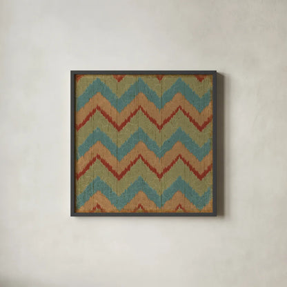 Country Mood Tile II by James Wiens. Shown in a sleek black glass frame for a contemporary gallery look. Available as an archival giclee rolled canvas, fine art paper, or poster print. SKU 14139a.