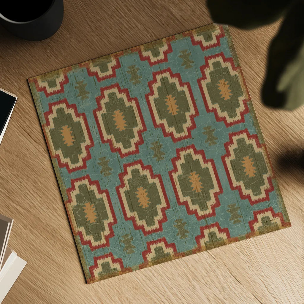 Country Mood Tile III by James Wiens. Shown as a detailed flat fine art print, highlighting archival giclee quality. Available as an archival giclee rolled canvas, fine art paper, or poster print. SKU 14144a.