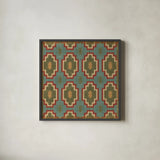 Country Mood Tile III by James Wiens. Shown in a sleek black glass frame for a contemporary gallery look. Available as an archival giclee rolled canvas, fine art paper, or poster print. SKU 14144a.