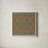 Country Mood Tile III by James Wiens. Shown in a crisp white glass frame for a clean and minimalist style. Available as an archival giclee rolled canvas, fine art paper, or poster print. SKU 14144a.