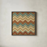 Country Mood Tile IV by James Wiens. Shown in a sleek black glass frame for a contemporary gallery look. Available as an archival giclee rolled canvas, fine art paper, or poster print. SKU 14143a.