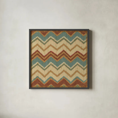 Country Mood Tile IV by James Wiens. Shown in a sleek black glass frame for a contemporary gallery look. Available as an archival giclee rolled canvas, fine art paper, or poster print. SKU 14143a.