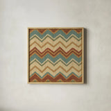 Country Mood Tile IV by James Wiens. Shown in a natural wood glass frame for a timeless modern aesthetic. Available as an archival giclee rolled canvas, fine art paper, or poster print. SKU 14143a.