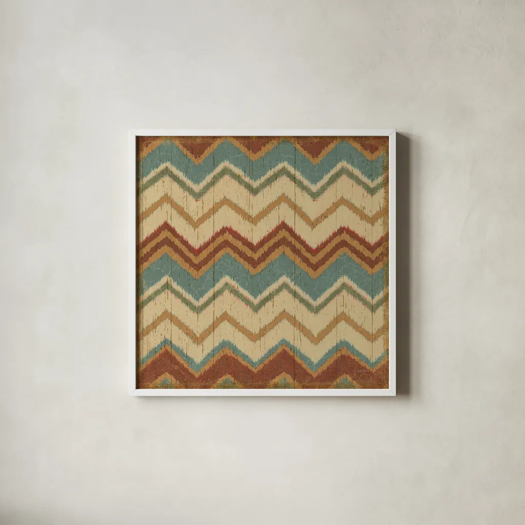 Country Mood Tile IV by James Wiens. Shown in a crisp white glass frame for a clean and minimalist style. Available as an archival giclee rolled canvas, fine art paper, or poster print. SKU 14143a.