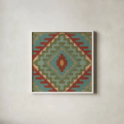 Country Mood Tile VII by James Wiens. Shown in a crisp white glass frame for a clean and minimalist style. Available as an archival giclee rolled canvas, fine art paper, or poster print. SKU 14142a.