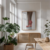 Divine I by James Wiens. shown as a print in a natural wood frame in a dining room. Available as a archival giclee rolled canvas, fine art paper, or poster print. SKU 73887h.