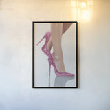 Divine II Pink by James Wiens. shown as a paper print in a black flame. Available as a archival giclee rolled canvas, fine art paper, or poster print. SKU 82830h.