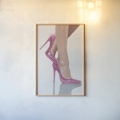 Divine II Pink by James Wiens. shown as a paper print in a natural frame. Available as a archival giclee rolled canvas, fine art paper, or poster print. SKU 82830h.