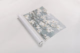 Dogwood Blossoms II Blue Gray Crop by James Wiens. shown as a rolled paper print. Available as archival giclee rolled canvas, fine art paper, or poster print. SKU 42233i.