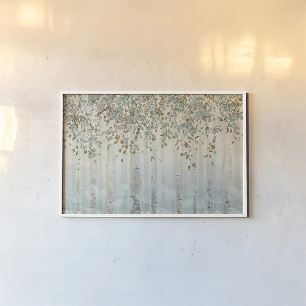 Dream Forest I by James Wiens. shown as a paper print in a white frame. Available as a archival giclee rolled canvas, fine art paper, or poster print. SKU 15593i.